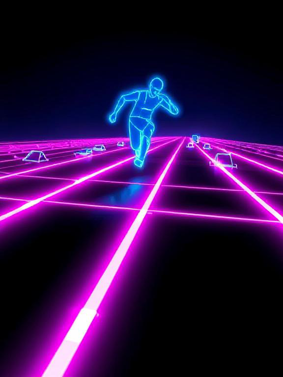 Neon Grid Runner Game Thumbnail